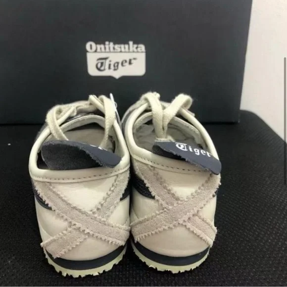 Onitsuka Tiger Mexico 66 White and Navy Sneakers